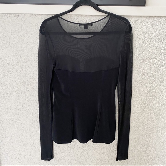 Elizabeth & James Sheer Long Sleeve Top - Picture 4 of 8